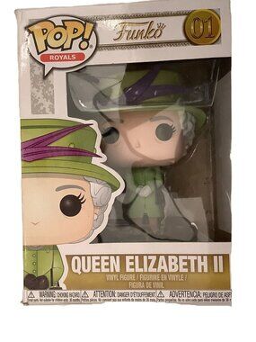 Funko POP! Royals QUEEN ELIZABETH II in Green Outfit Vinyl Figure #01 - New